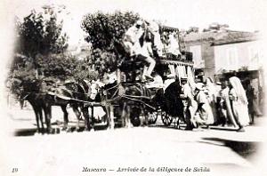 Mascara - Arrivee de la Diligence de Saida